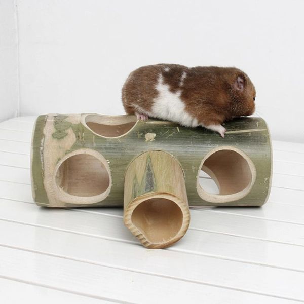 

small animal supplies pet wooden tunnel exercise tube chew toy for ferret hamster guinea pig 2021 arrivals