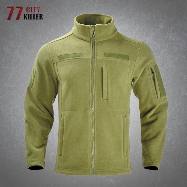 

men's jackets military fleece jacket mens casual stand collar thick warm breathable loose tactical soft shell hunting windbreaker male, Black;brown
