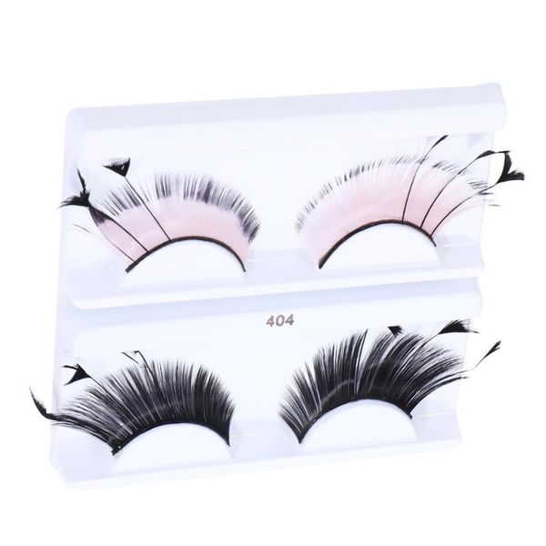 

false eyelashes 2 pairs feather party wearing lashes cosplay