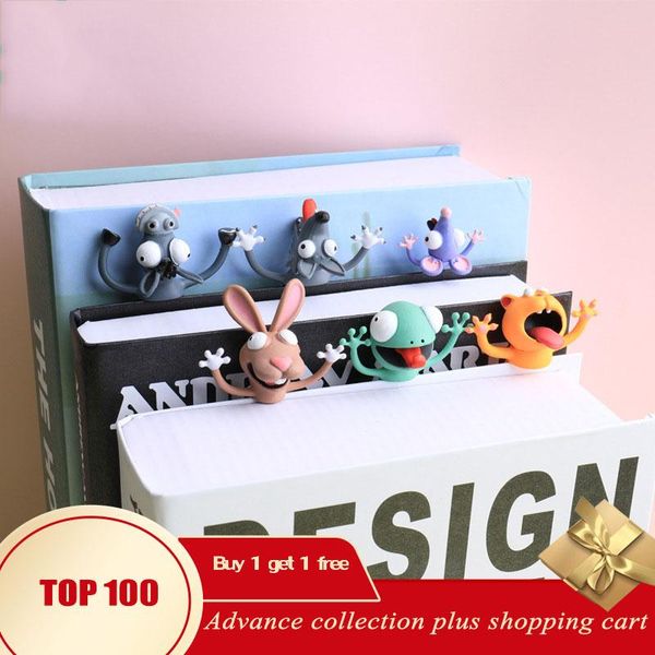 

bookmark pvc separador de libro cute teacher gift marcador pagina cat 3d hamster anime papelaria criativa funny novelty items
