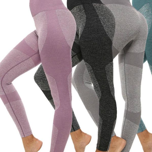 

yoga outfit women high elastic fitness leggings women's hip push up leggins female casual slim seamless breathable legging