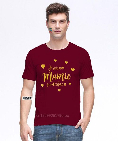 

men's t-shirts men t shirt je suis une mamie qui dechire women t-shirt, White;black