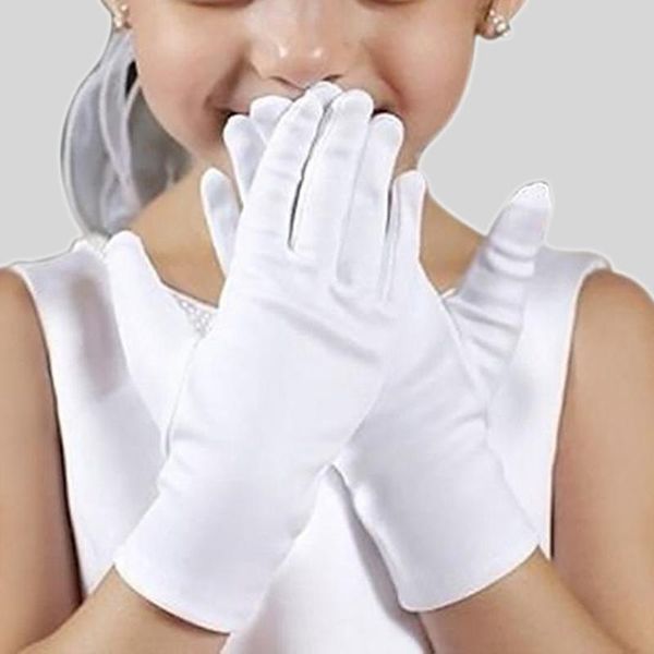 

five fingers gloves white performance sweet party kids stage spandex jazz dance etiquette costume accessories, Blue;gray