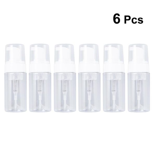 

storage bottles & jars 6pcs 100ml plastic pump bottle foaming cosmetic dispenser for shampoos facial cleanser liquid soap (transparent)