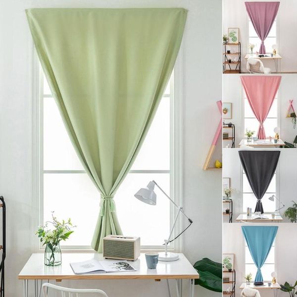 

curtain & drapes solid-color no-punch double-sided with high shading for living room and bedroom home window decor stick-on