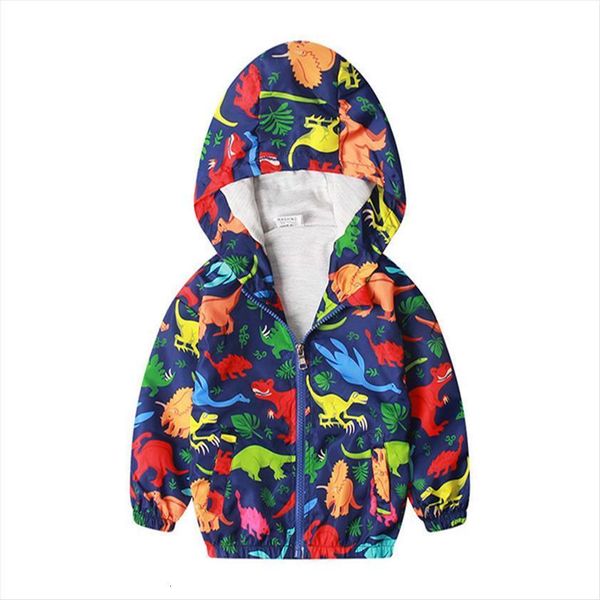 

boys girls hoodies jackets cartoon dinosaurs autumn spring animals baby toddler sweatshirts kids zipper clothes jacket coat, Blue;gray