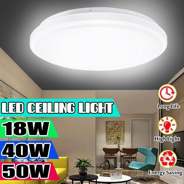 

ceiling lights led lamp white modern panel light 18/40/50w home lighting for living room bedroom kitchen dining balcony