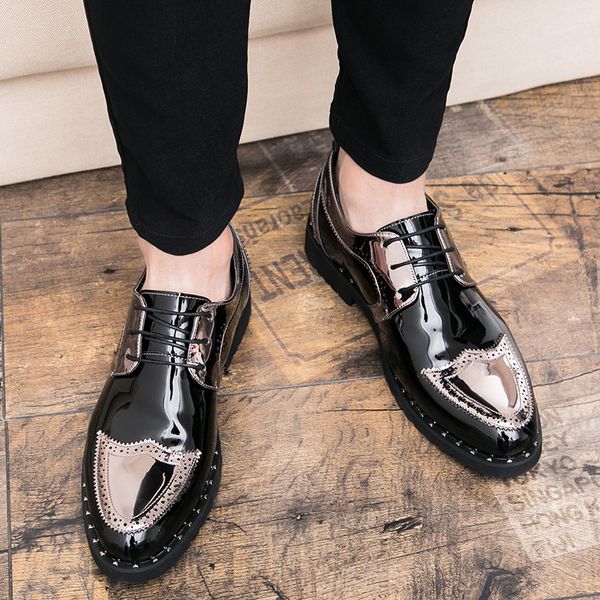 

chaussures pour hommes pu leather casual classic men shoes outdoors spring autumn lace up simplicity round toe comfortable dh467, Black