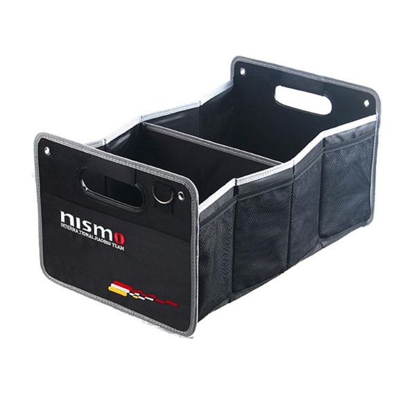 

car organizer 1pcs nismo rear trunk lid storage box weaving clot embroidery auto containing bag for mugen ms ralli art m power