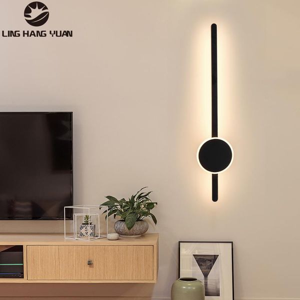 

wall lamps modern led light black frame sconce lamp for bathroom mirror front fixture 60 90 120cm metal
