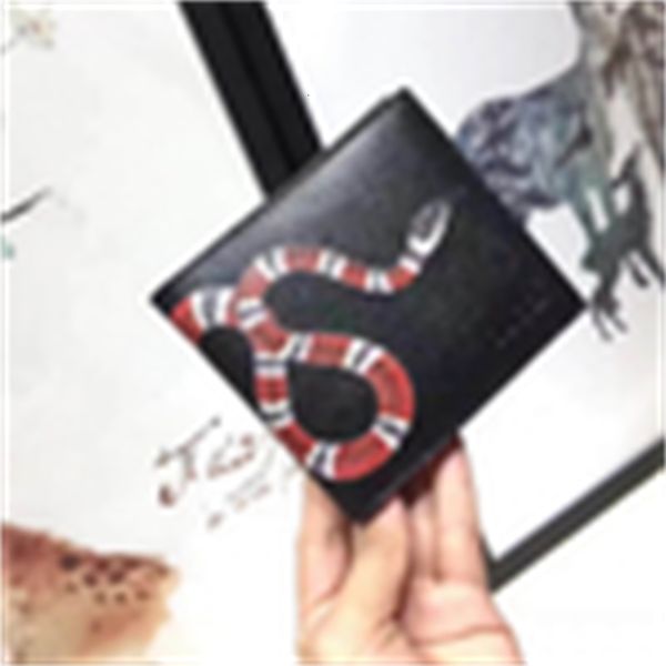 

purse brand designer luxury vzwq key toothpick snake print half-fold holders clip 451268 men long compact card wallet chain wallets clutches, Red;black