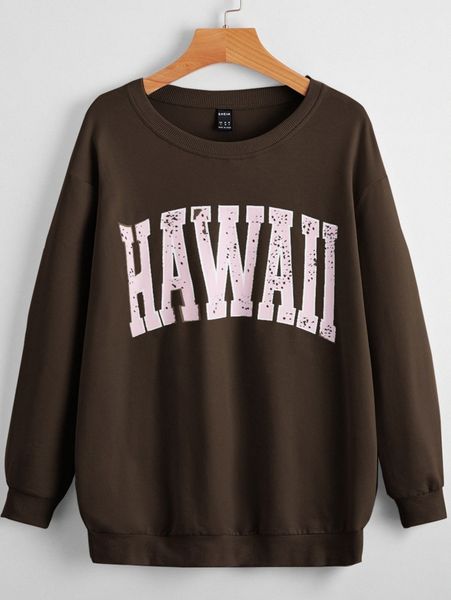 

letter graphic drop shoulder sweatshirt f42z#, White;black
