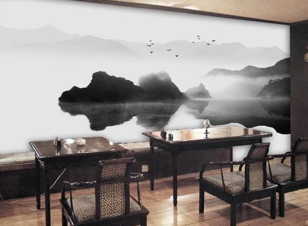 

wallpapers wallpaper for walls 3 d living room chinese style ink landscape tv background wall