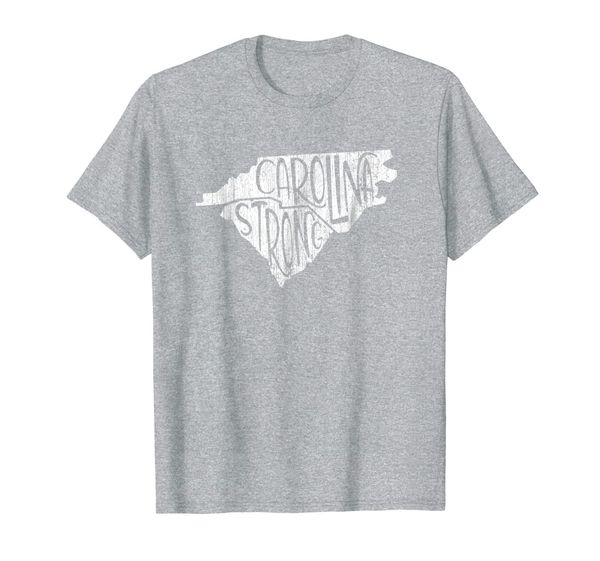 

carolina strong distressed t-shirt, White;black