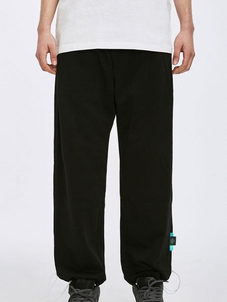 

men drawstring waist sweatpants w2iw#, Black