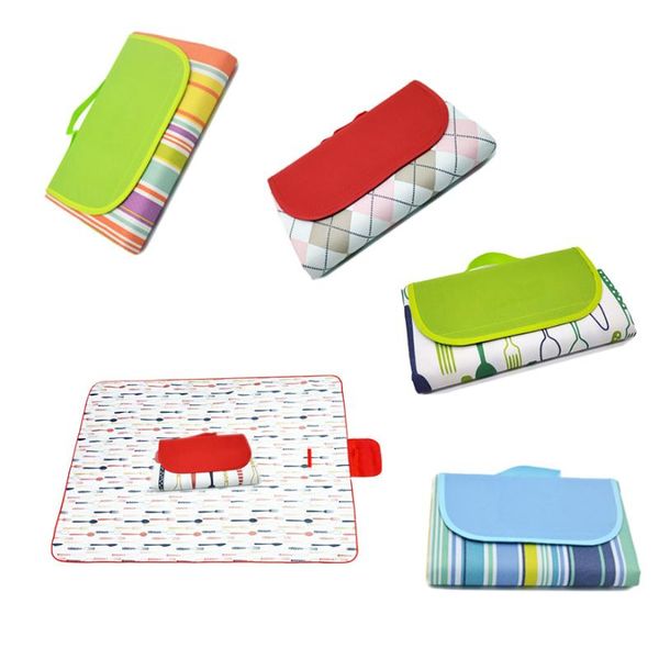 

outdoor pads 145 cm*80cm camping mat waterproof foldable wooden picnic plaid beach blanket baby multiplayer
