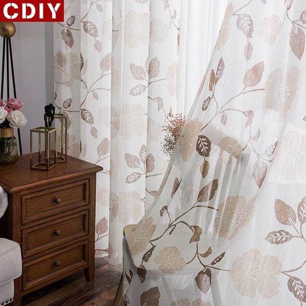 

curtain & drapes cdiy floral tulle curtains for living room bedroom voile luxury european sheer window screening door