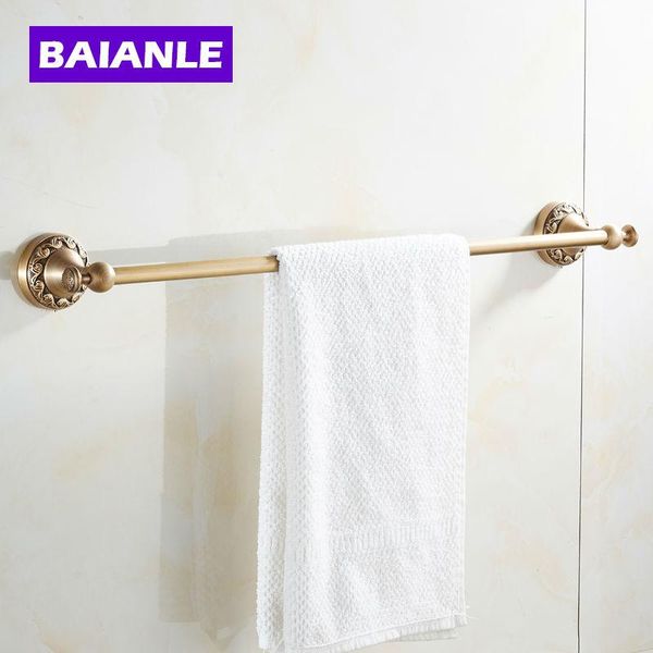

towel racks wall mounted antique brass single bars art carved style bathroom hanger accessories