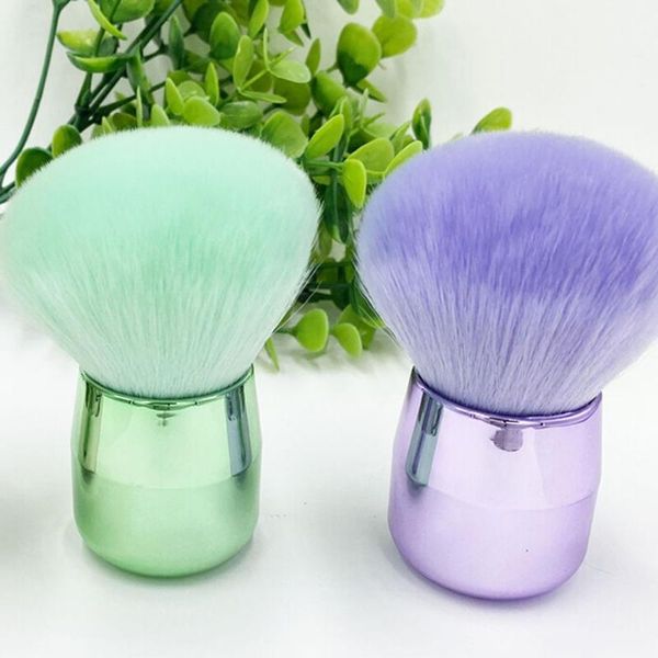 

makeup brushes 1 pc large soft blusher brush hair mushroom powder with portable aluminum short handle make up tool