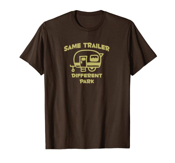 

camping life t shirt same trailer different park adventure, White;black