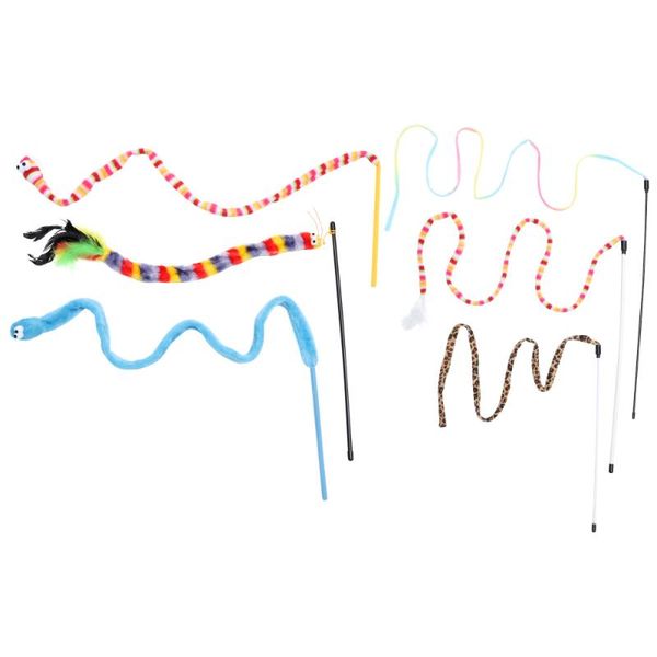 

cat toys 6 pcs teaser sticks teasing interactive pet supplies