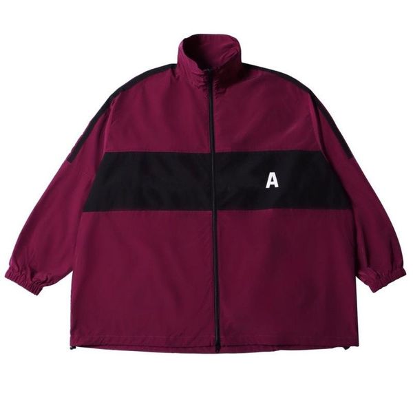 

men's women's windbreaker jacket sports outdoor letter zipper autumn and winter season purple coffee color xs-m size, Black;brown