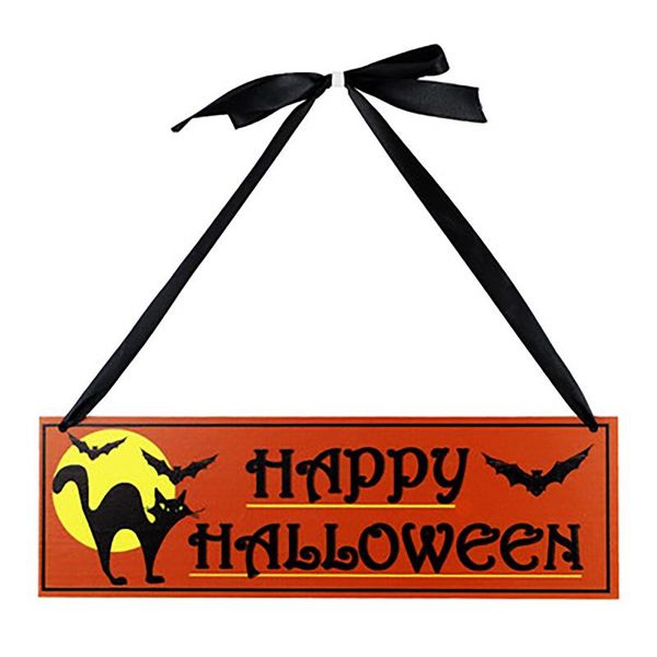 

decorative objects & figurines halloween boo hanging sign wooden board pumpkin ghost doll home door wall signs haunted window party supplies