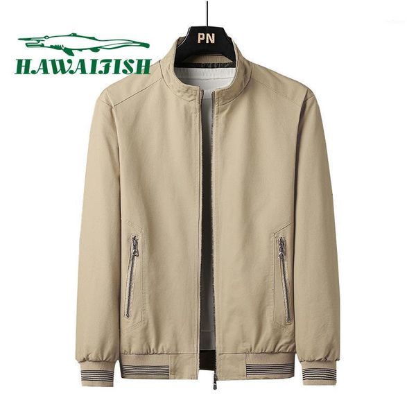 

men's pilot jacket 2021 loose casual cotton for young and middle-aged men with stand-up collar jackets, Black;brown