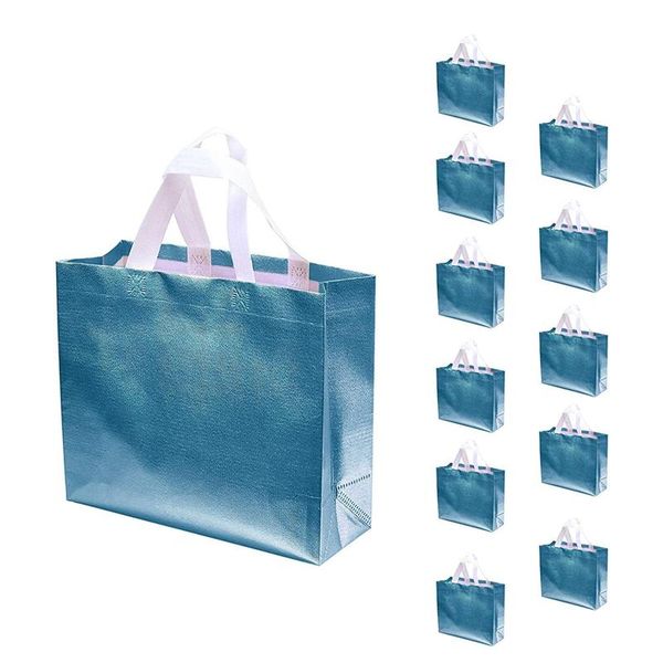

gift wrap 12 pcs bags christmas shopping tote bag present glossy reusable for party wedding