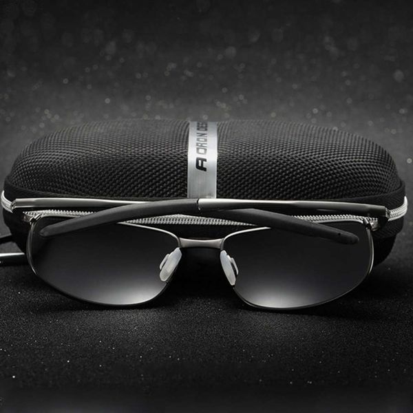 

sunglasses brand polarized metals frame square classic male men ride sunglasses uv400 shades gafas de sol hombre, Black