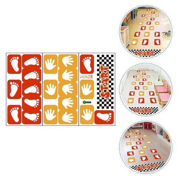 

window stickers 3pcs cartoon footprint decals floor stairs decor for kindergarten