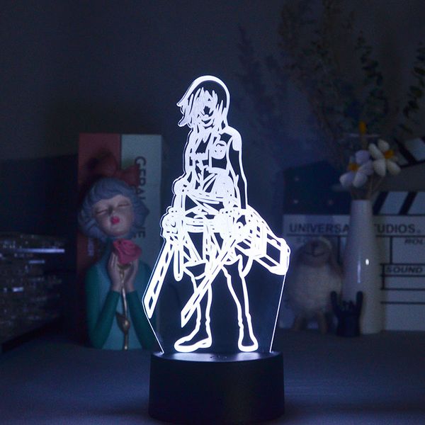 

3d kids night light led nightlight with sensor attack on titan smart phone control table lamp atmosphere room decor anime fans gift