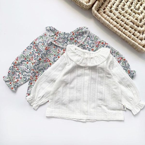 

jumpsuits baby girl shirt 2021 spring kids long sleeve floral infant autumn born clothes, Blue