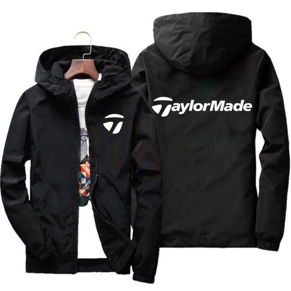 

men's jackets golf jacket 2021 latest print spring and autumn zipper casual hooded bomber fashion windbreaker, Black;brown