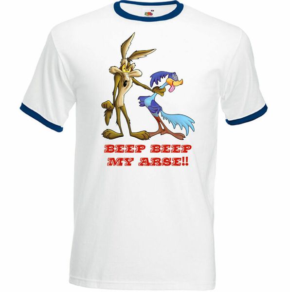

Mens Funny T-Shirt - Beep My Arse - Cartoon Animation, White;black