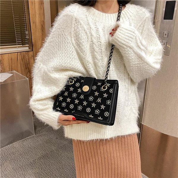 

women's shoulder bag, small square strap, fashion texture, senior designer, 2021 cross body