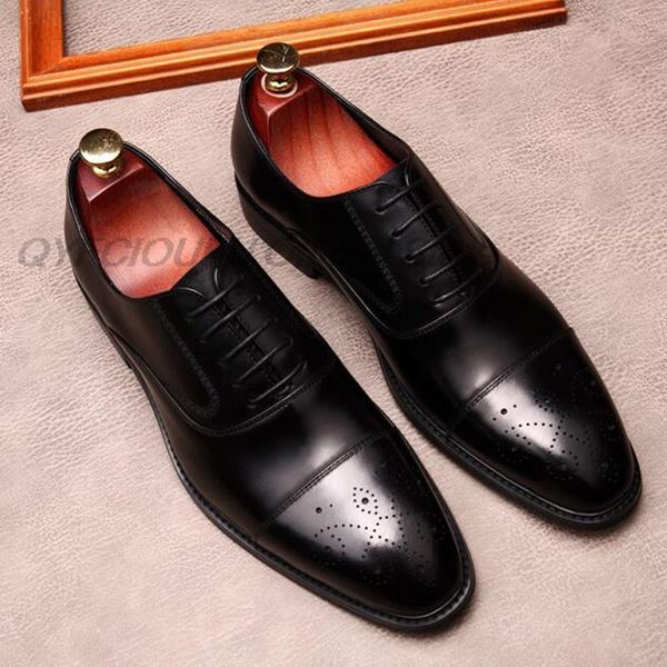 

dress shoes handmade luxury formal genuine leather wedding business lace up men oxford black brown designer brogue 8or2 98og