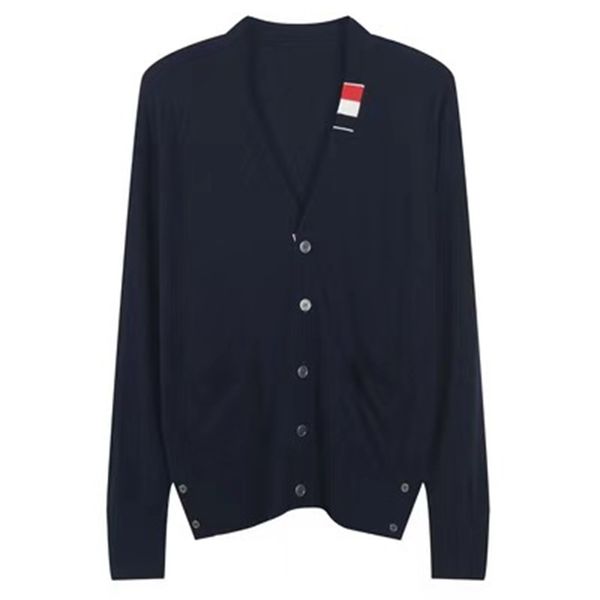 

neckline striped tb cardigan, White;black