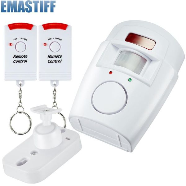 

alarm systems 2 remote controller wireless home security pir mp alert infrared sensor system anti-theft motion detector 105db