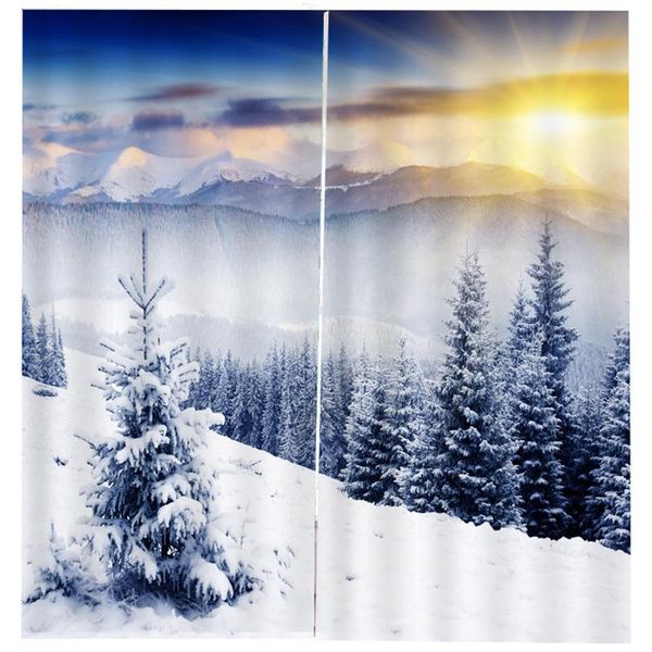 

curtain & drapes modern blackout curtains for bedroom window living room 85% shading 3d,snow prints flower 160 x 150cm(h w)