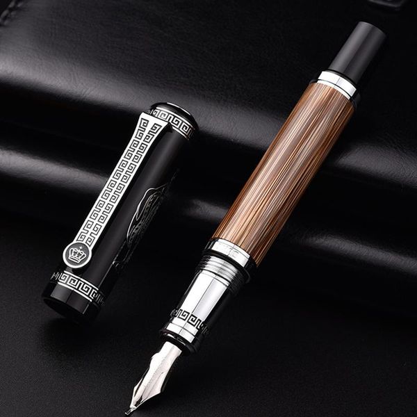 

chinese style luxury elegant fountain ink pen for school office supplies writing calligraphy metal pens