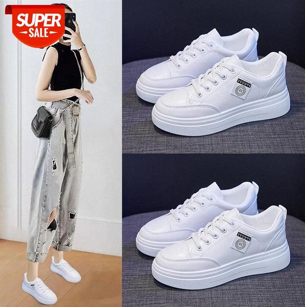 

korean version of all-match ins basic white shoes women increase thick-soled student board street s8820 #bn29