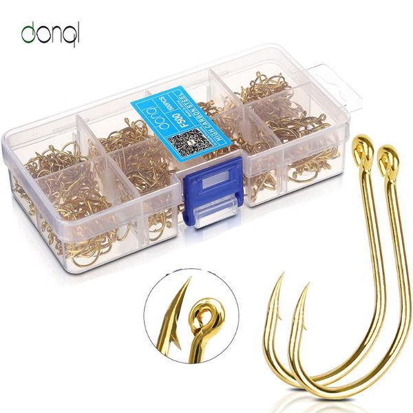 

500pcs high carbon steel barbed fishing hook for carp jig head tackle box accessories hooks