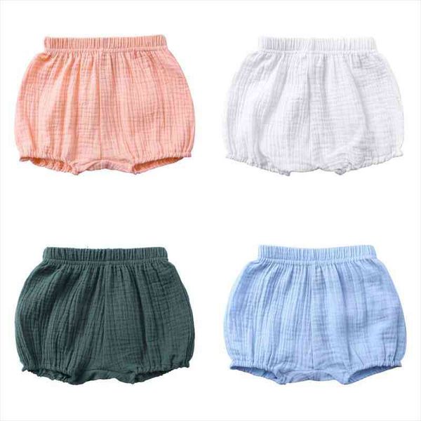 

summer kids boys shorts solid color baby girl shorts cotton linen bread short pants fashion newborn bloomers 6 months-4 years, Black