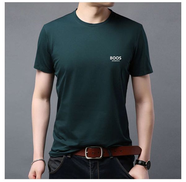 

t-shirt t ice silk fashion trend casual printing round neck slim, White;black