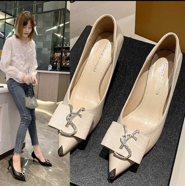 

dress shoes 2021 high-quality pearl ladies high heels pointed toe stiletto temperament banquet professional women's singles, Black