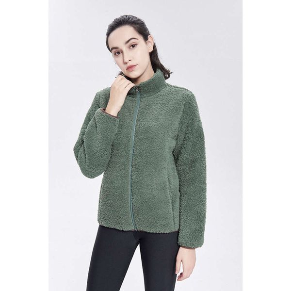 

warm coat cardigan fleece slim fit fashion, Black;brown