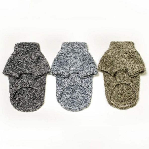 

dog apparel pet clothes fleece cotton-padded high collar coral warm thickened soft coat outwear 1