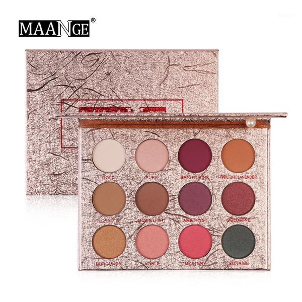 

12 colors shimmer matte eyeshadow makeup palette waterproof nude long lasting eye shadow highlighter powder cosmetic kit1