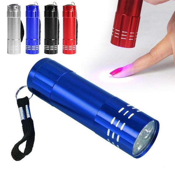 

flashlights torches nail dryer art tool uv gel polish manicure mini portable 9 led diy salon 4 color machine